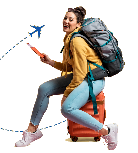 Traveler in Modern Dubai